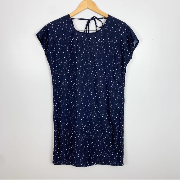 Noisy May ASOS Navy Blue Star Low Back Shift Mini Dress Size Extra Small - Picture 3 of 13
